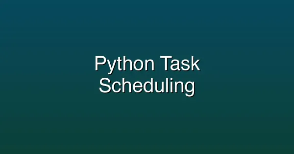 Python task scheduling system with cron jobs and background workers
