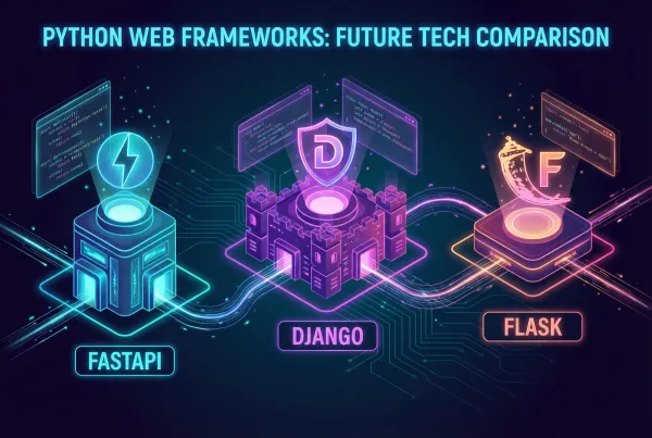 Performance comparison visualization of FastAPI, Django, and Flask Python web frameworks