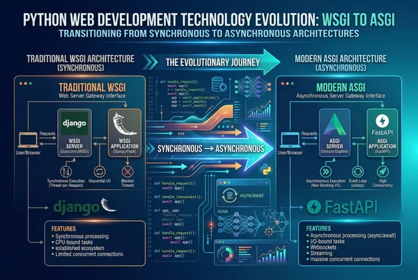 Evolution of Python web development from WSGI to ASGI architecture with AI integration