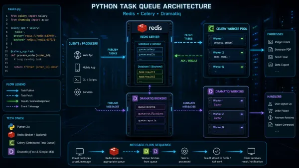 Python Task Queues in 2026: Celery vs Dramatiq vs Taskiq Compared